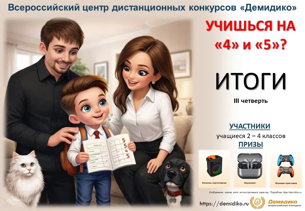 Мама, папа, ребёнок смотрят оценки в дневнике