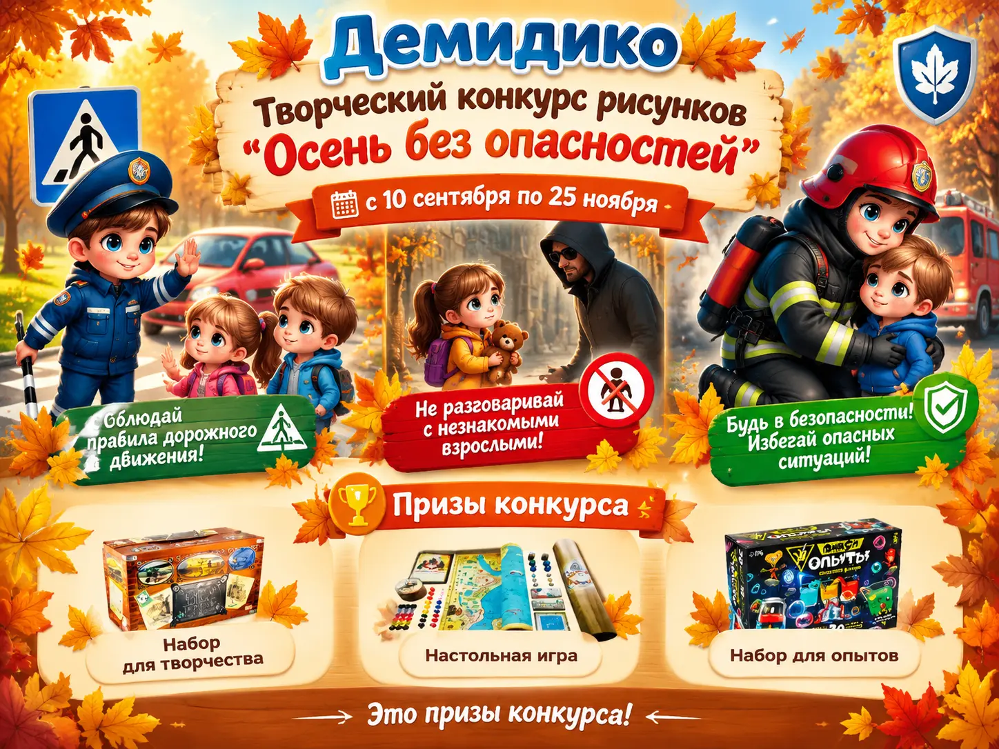краткая информация о конкурсе, сроках, призах. примеры для идей