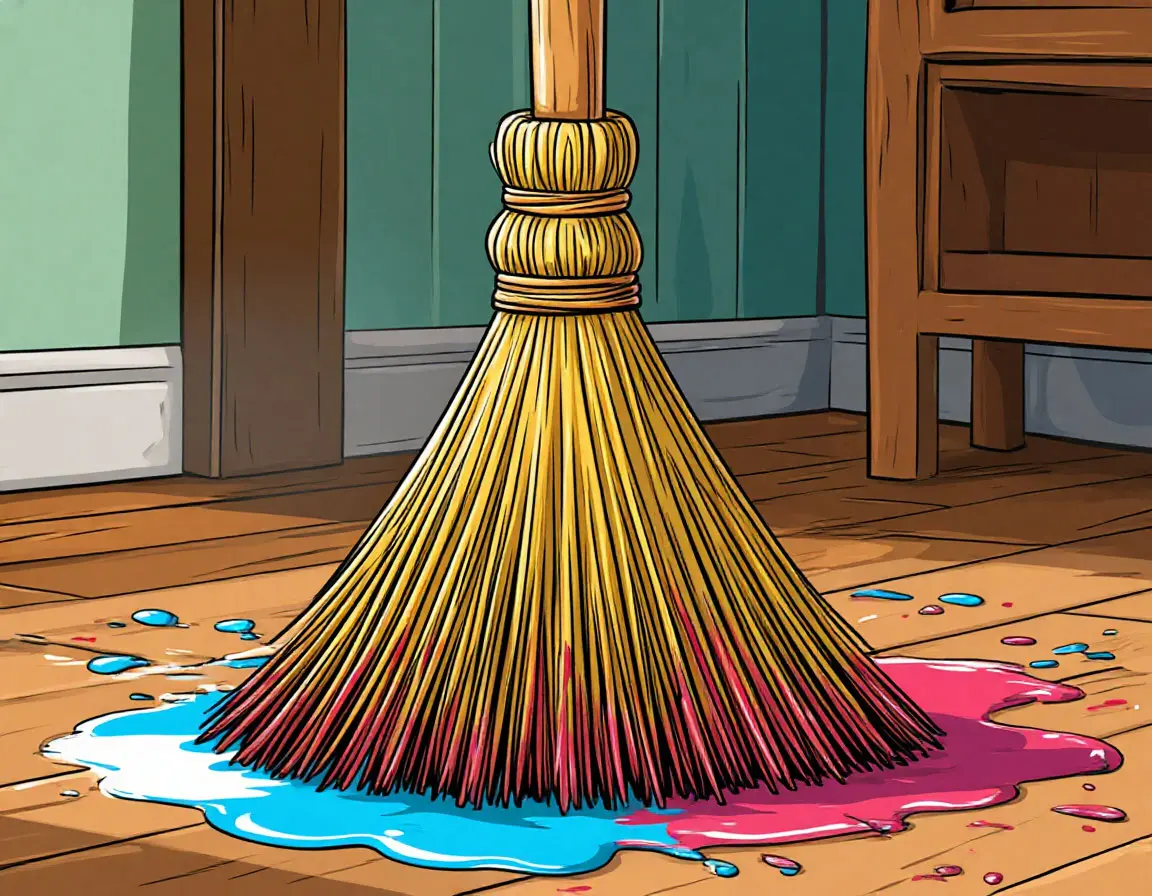 веник в краске