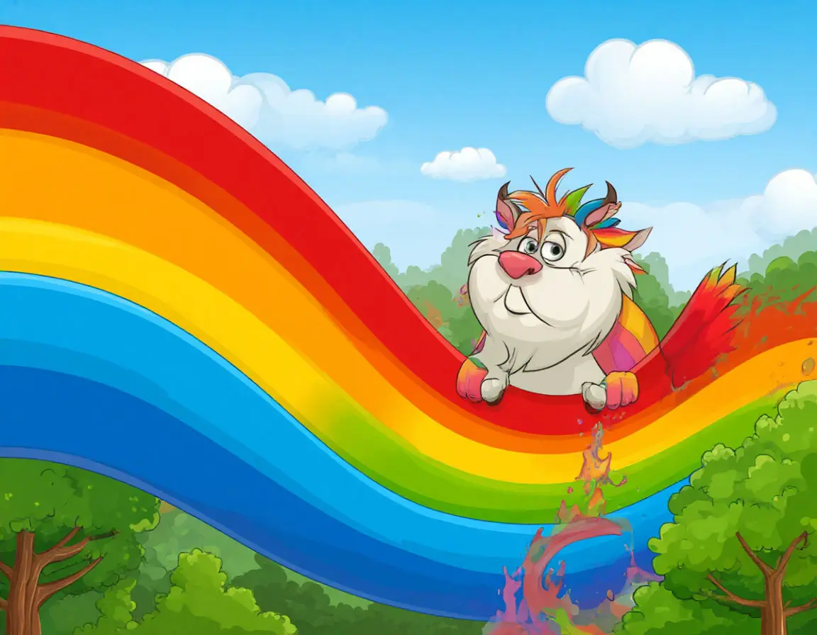 непонятная зверюшка на радуге
