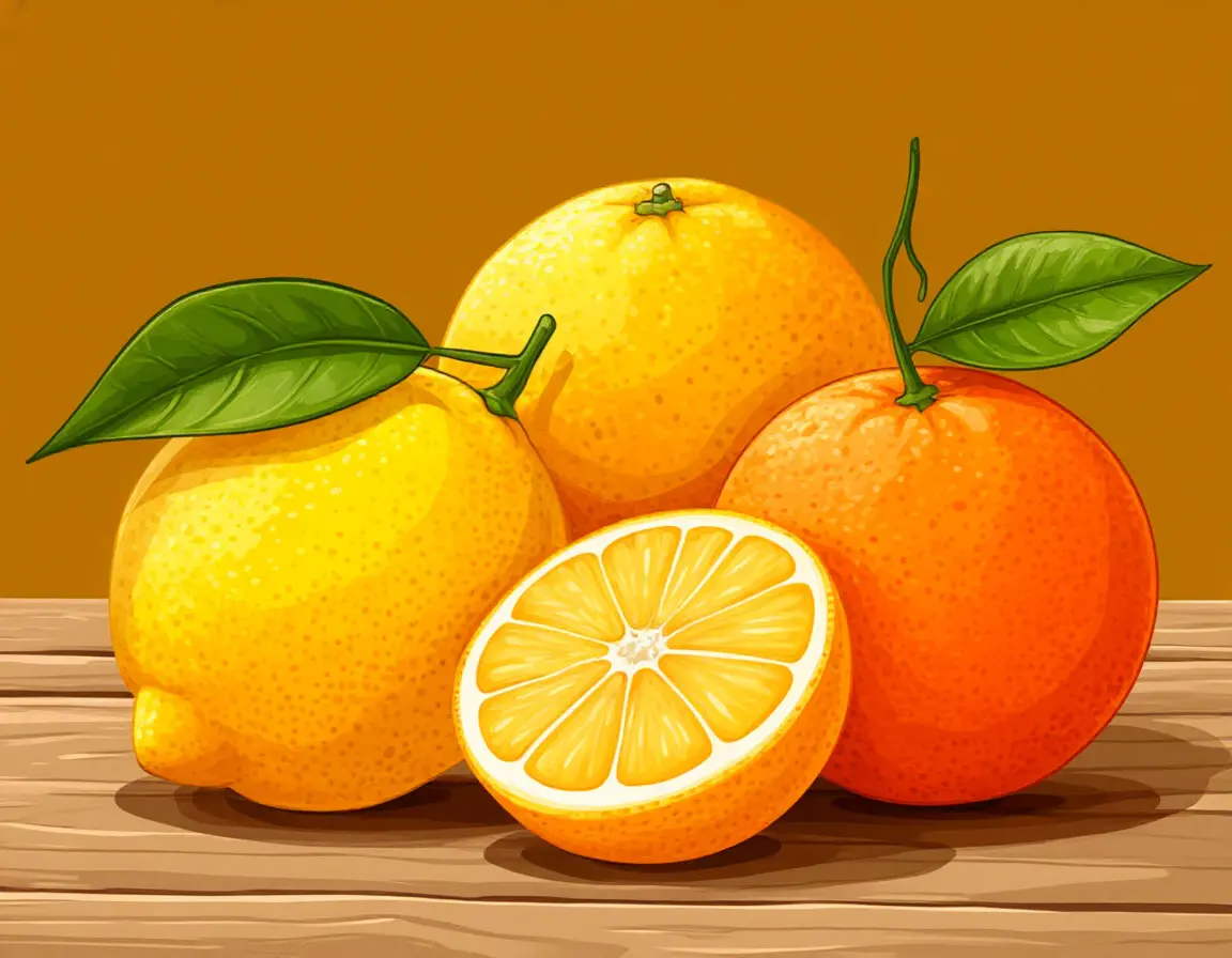 лимон и апельсин