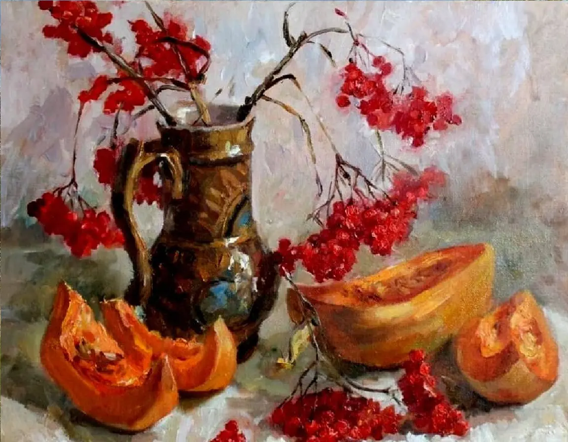 ваза, фрукты