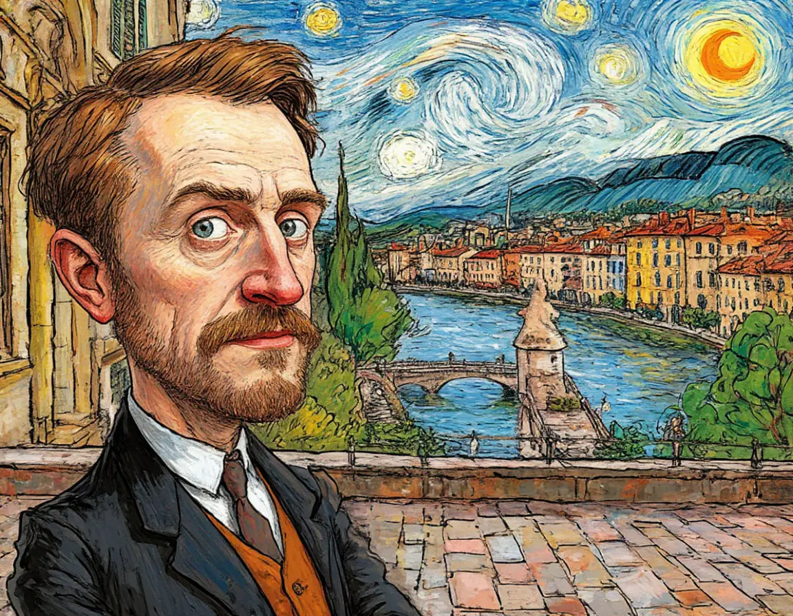 человек на мостовой