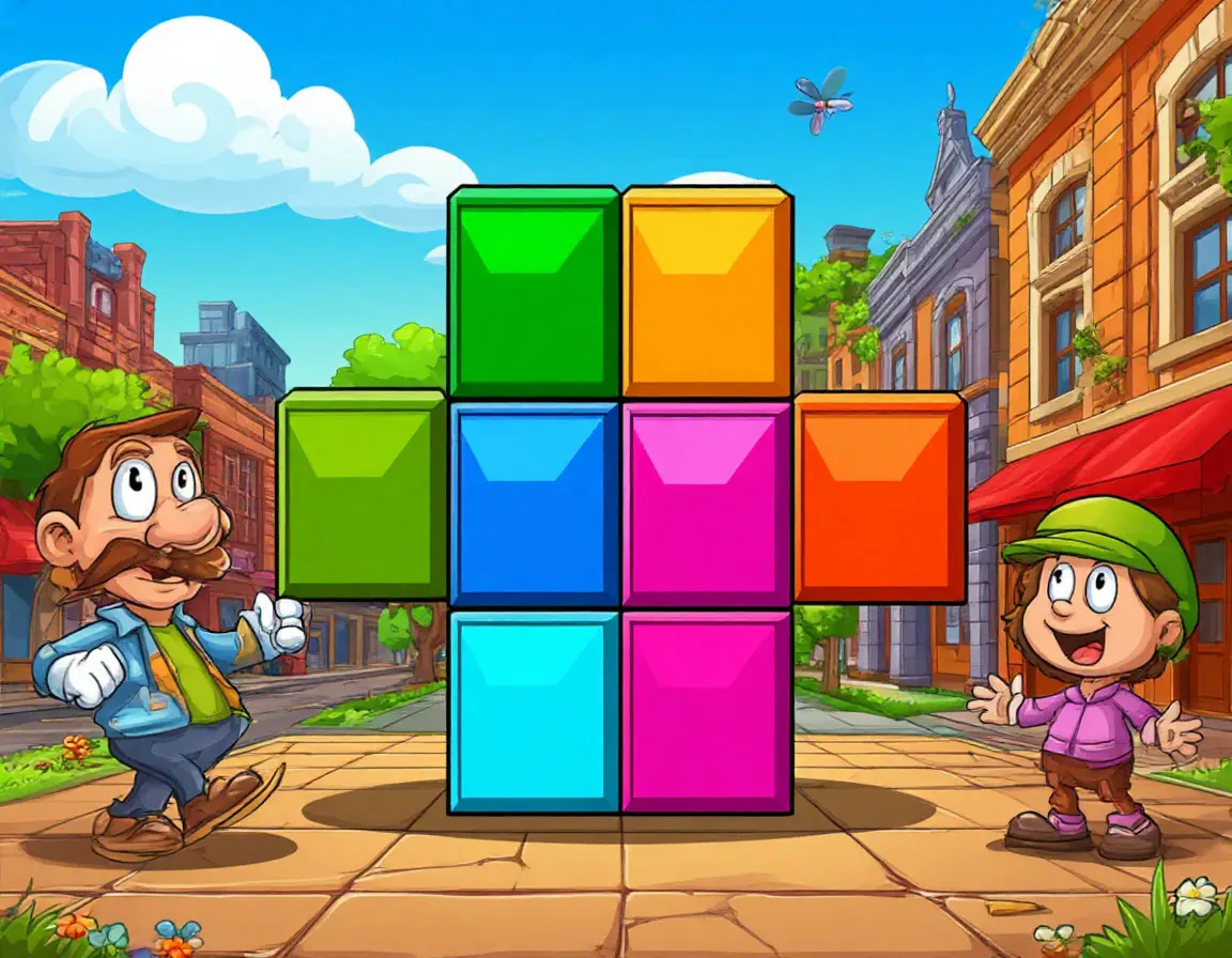 ЦВЕТНЫЕ БЛОКИ НА УЛИЦЕ