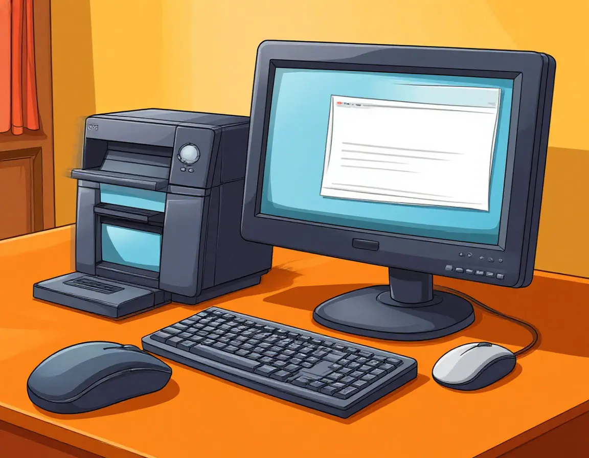 компьютер на столе