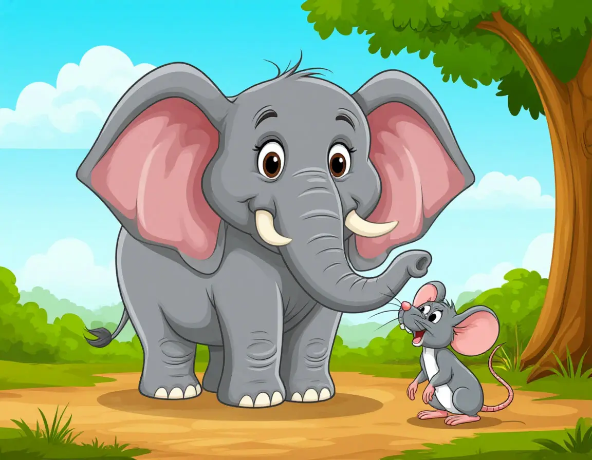 слон и мышь