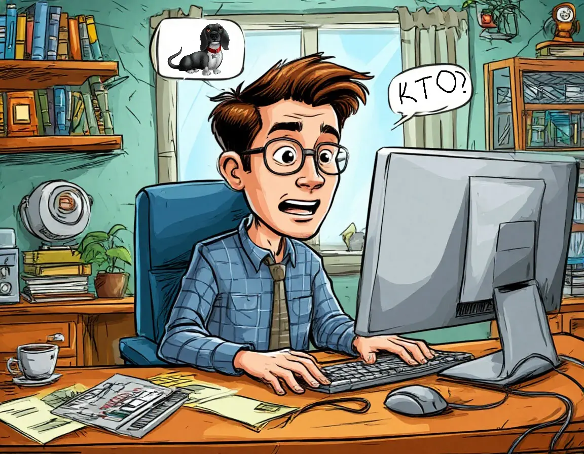 человек за компьютером