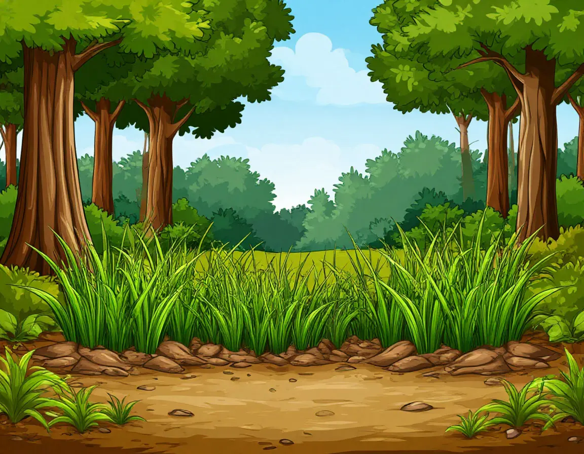 трава на обочине