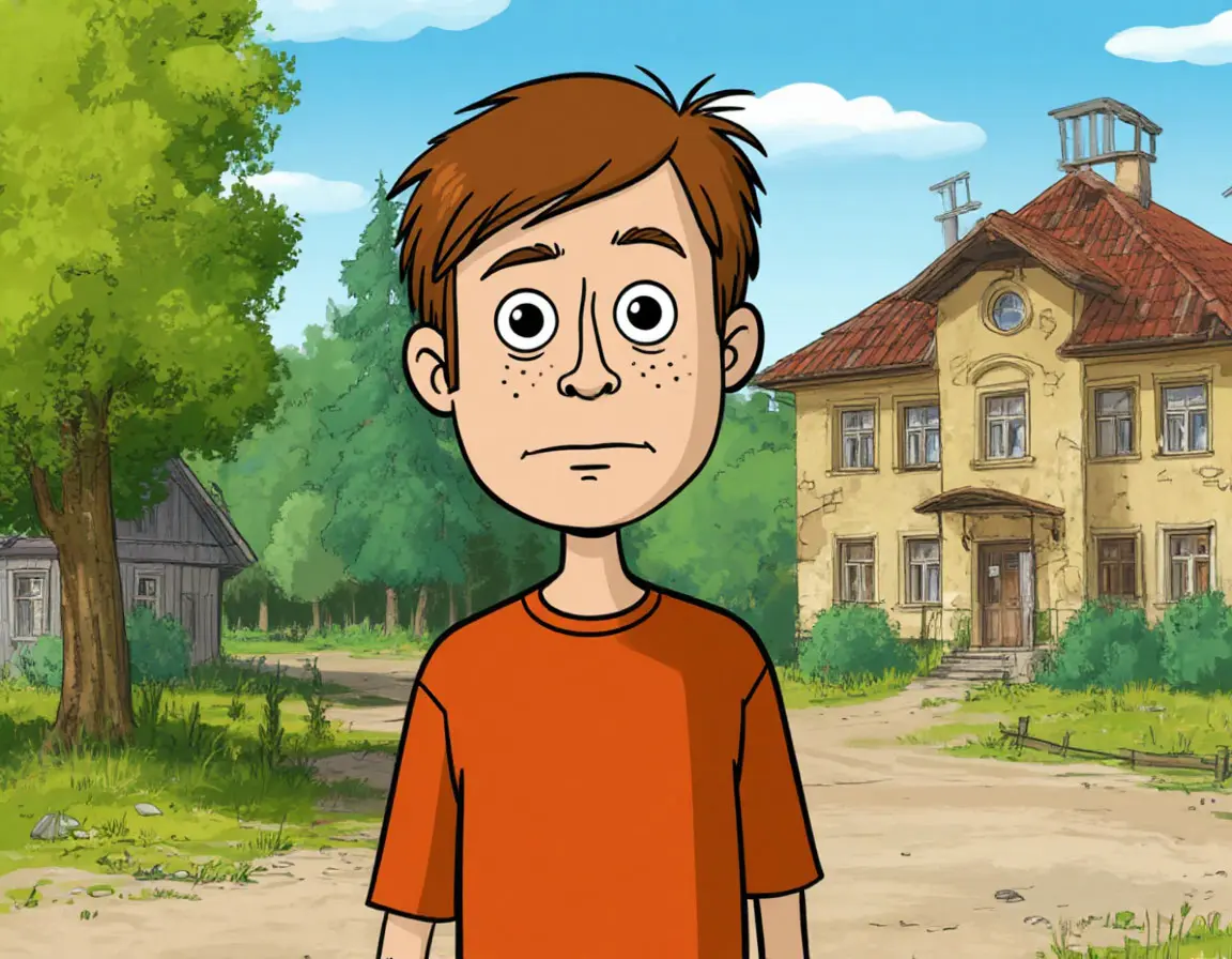 мальчик в деревне