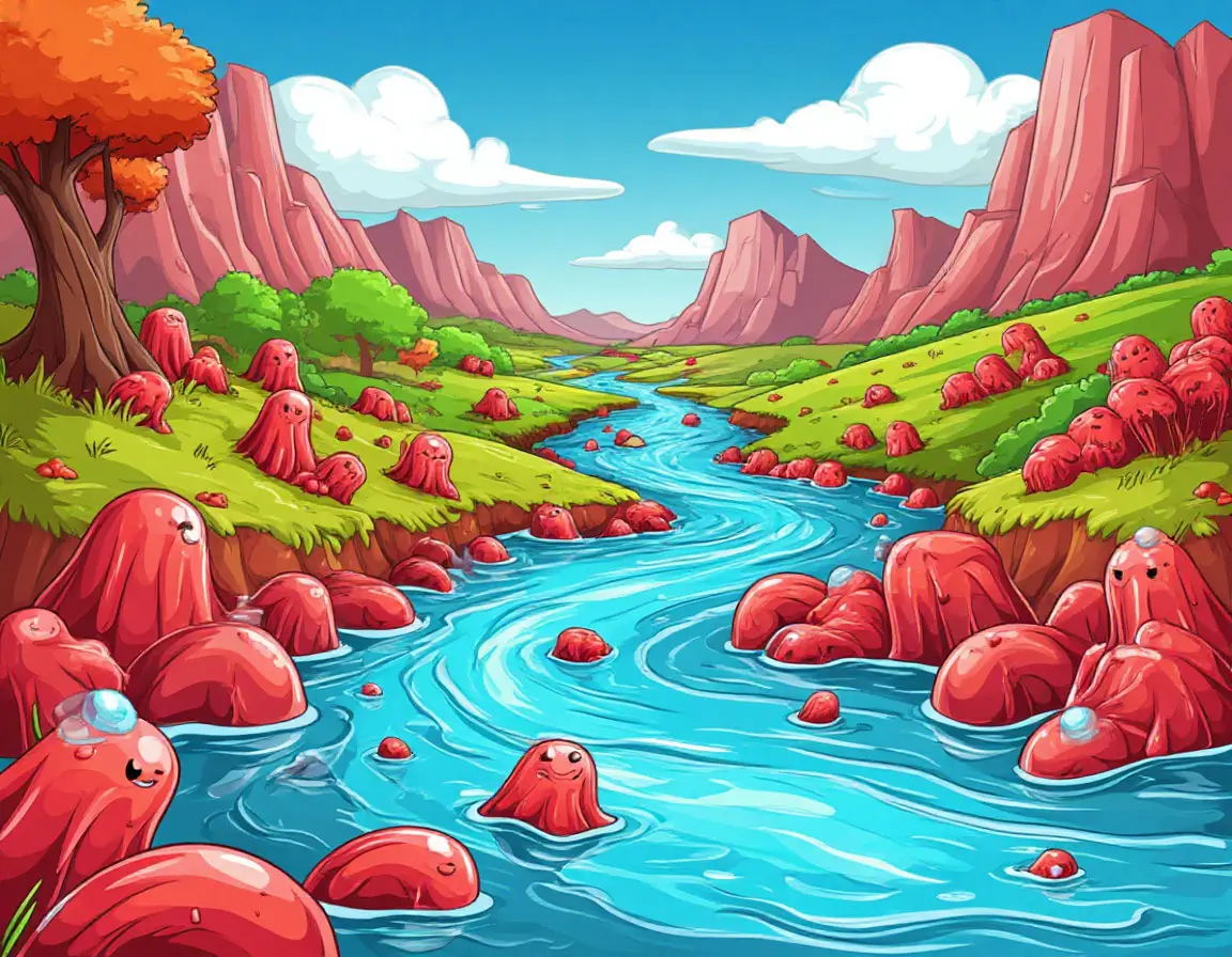 река из киселя