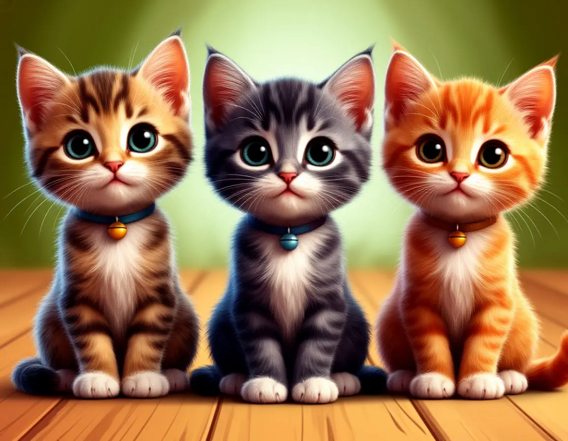 три котенка