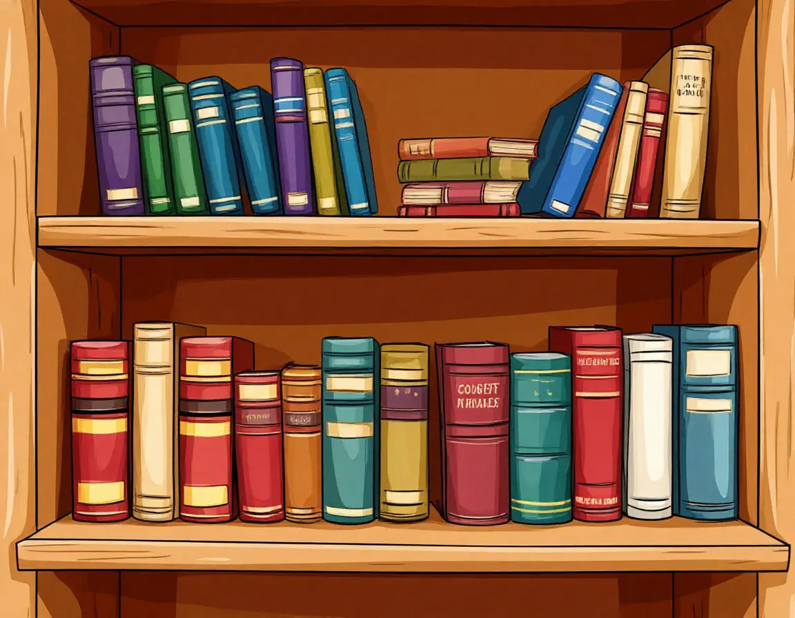 книги на полке