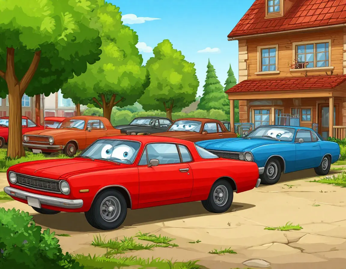 машины во дворе