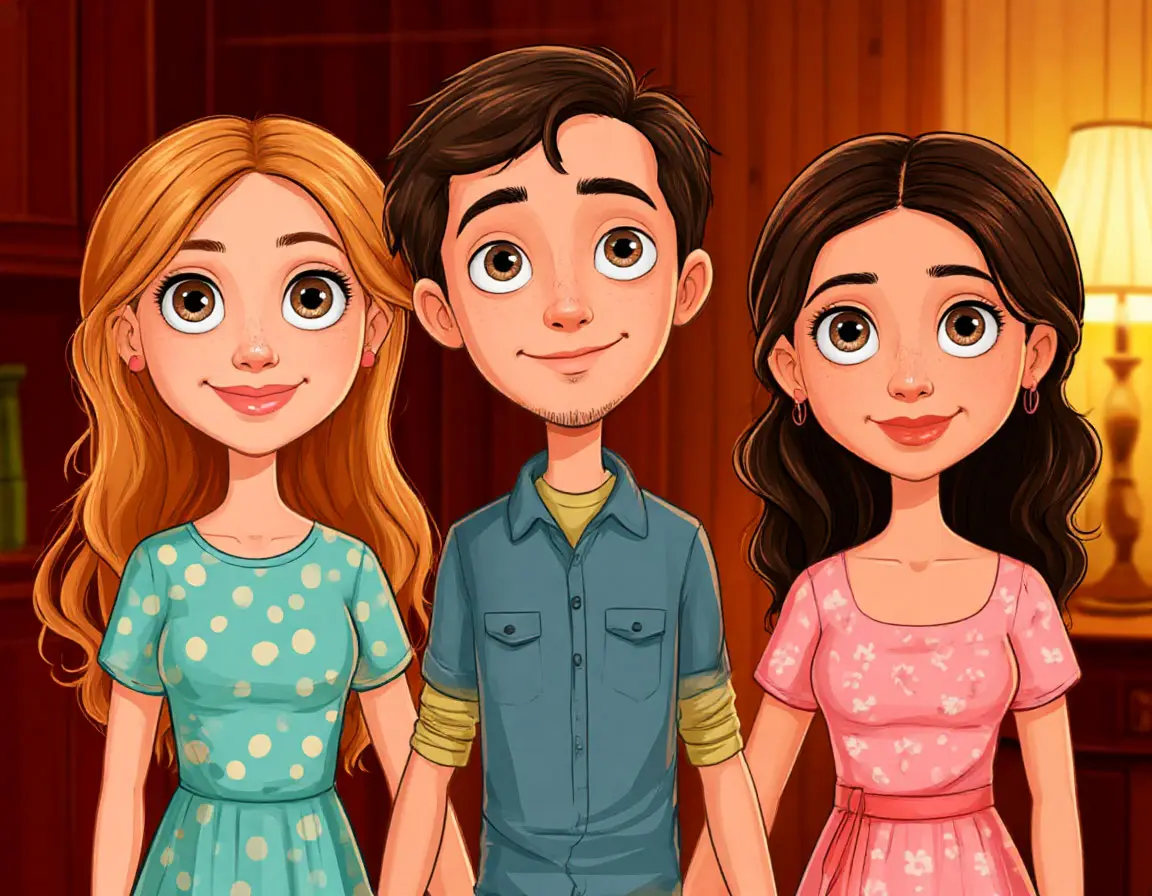 мальчик и две девочки