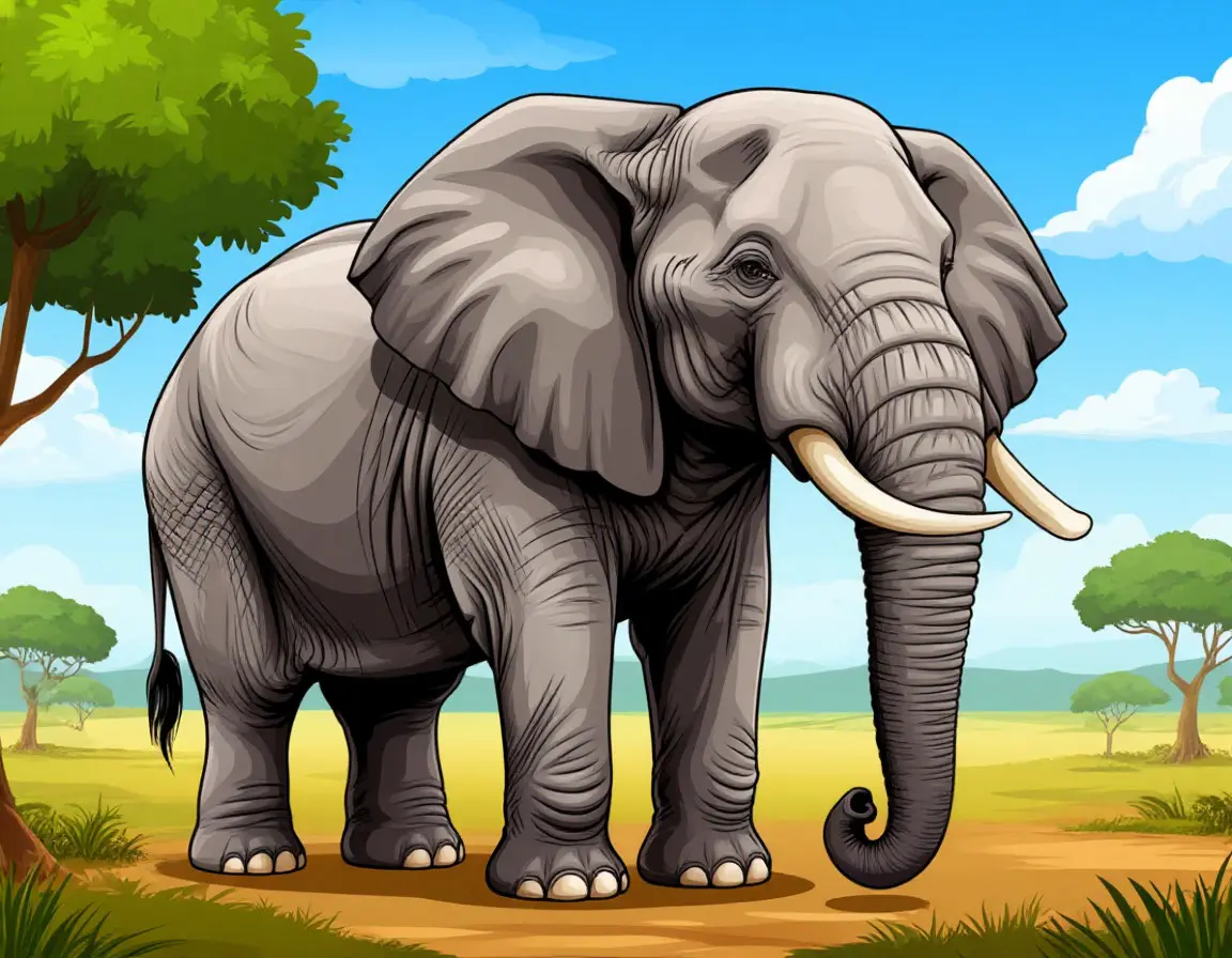 огромный слон