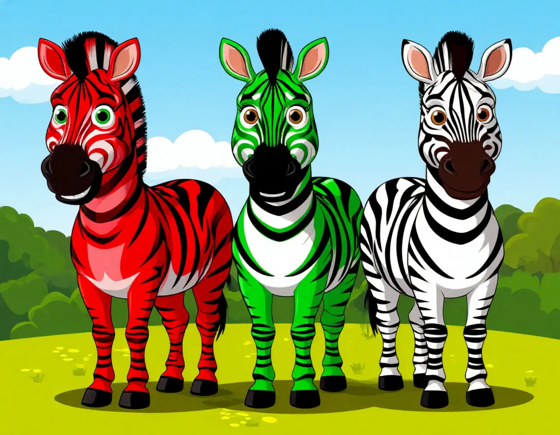 цветные зебры