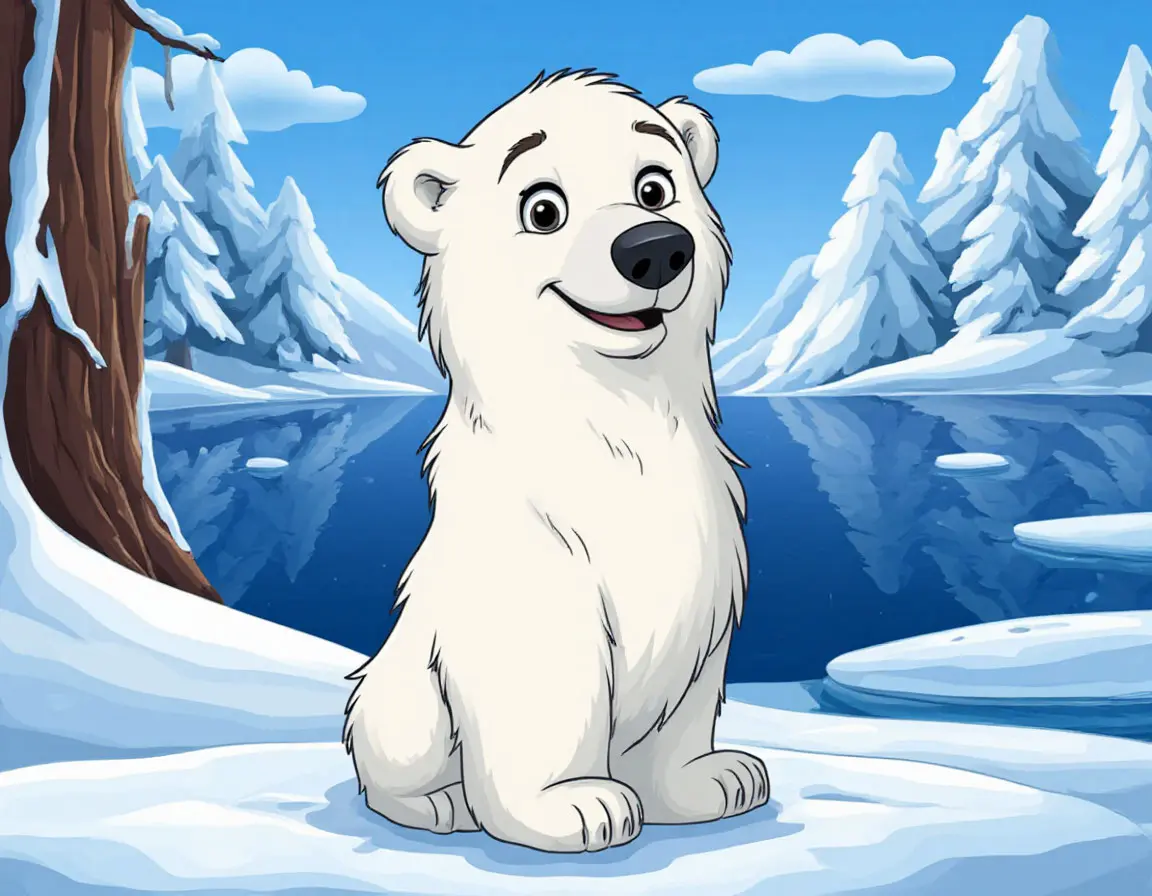 белый медвежонок