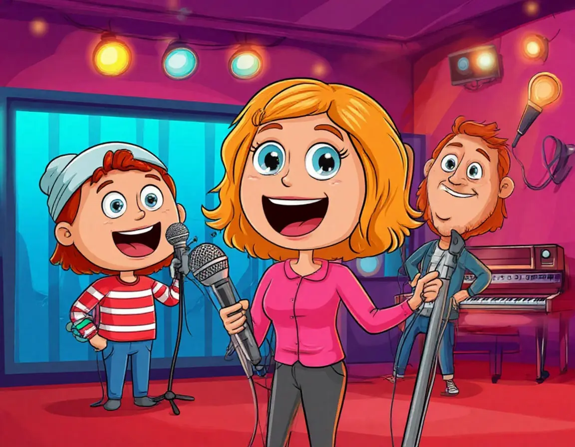 люди поют в караоке