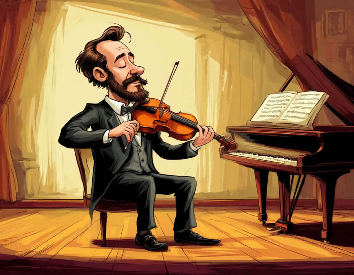 человек играет на скрипке