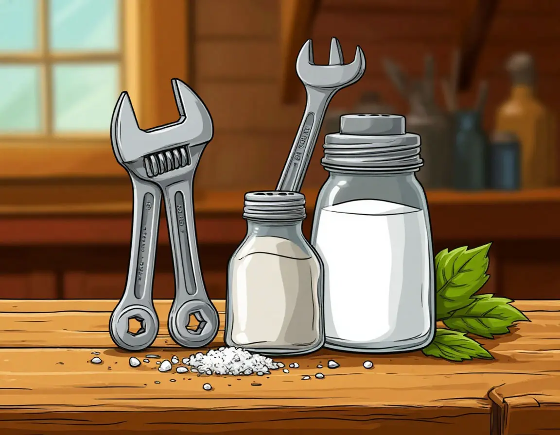гаечные ключи и соль