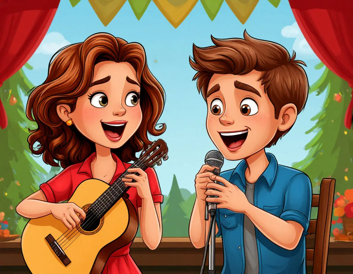 поют два человека мальчик и девочка
