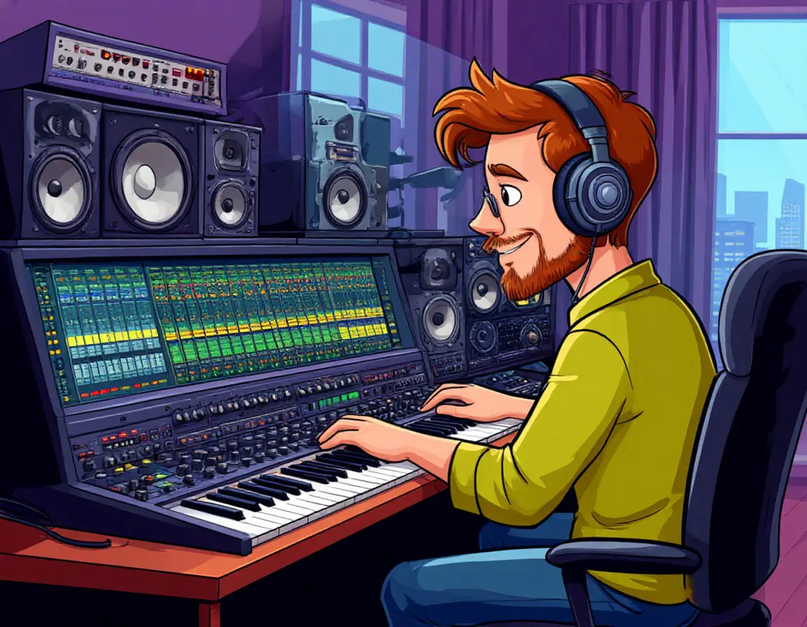 человек за звуковым пультом