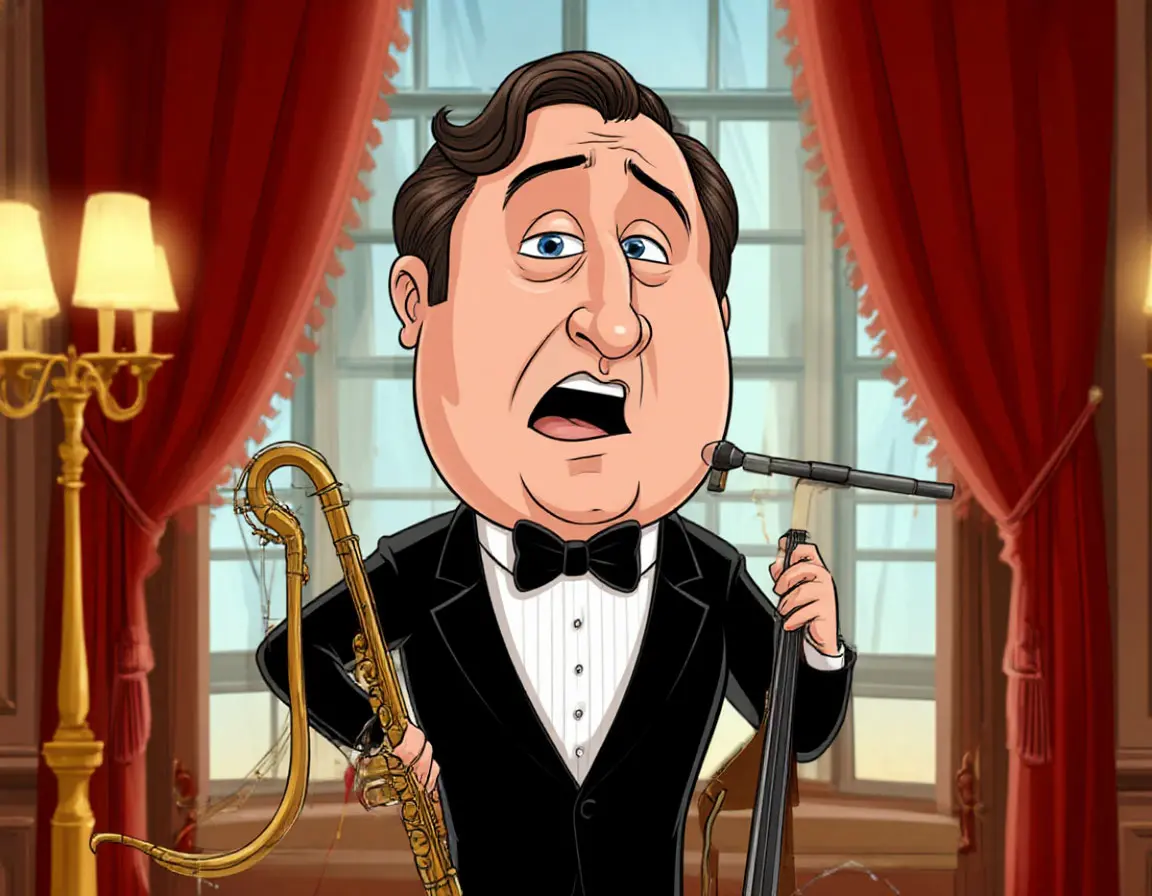 певец на сцене