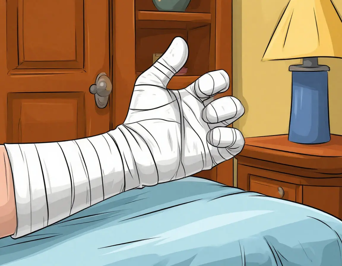 рука в гипсе