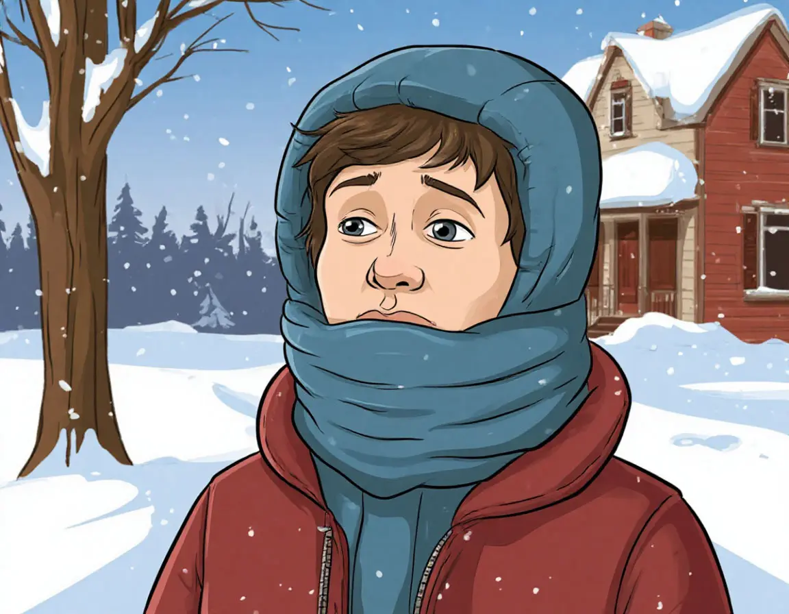 ребенок на улице зимой