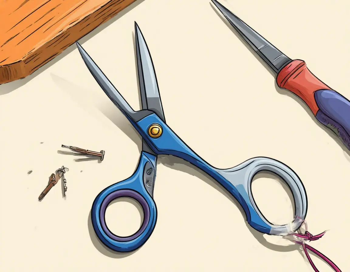 ножницы на столе