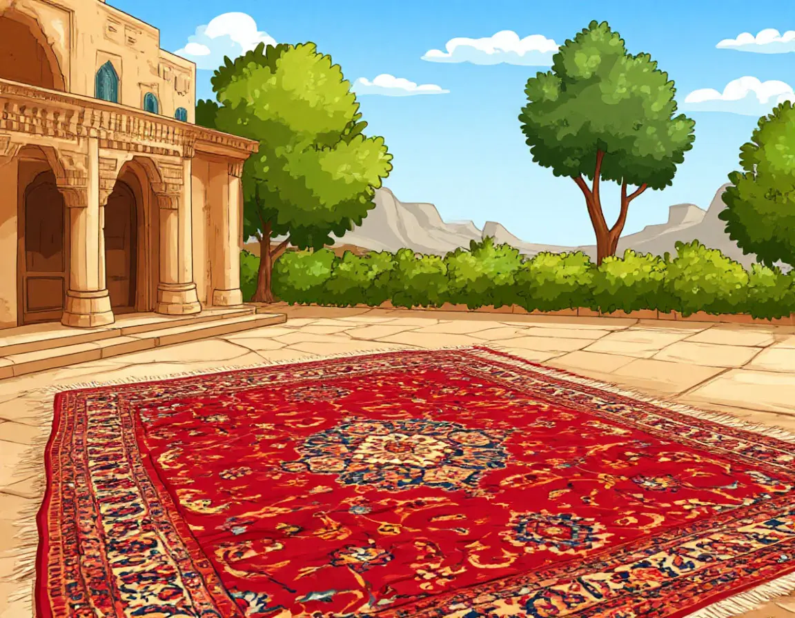 красный ковер постелен на улице