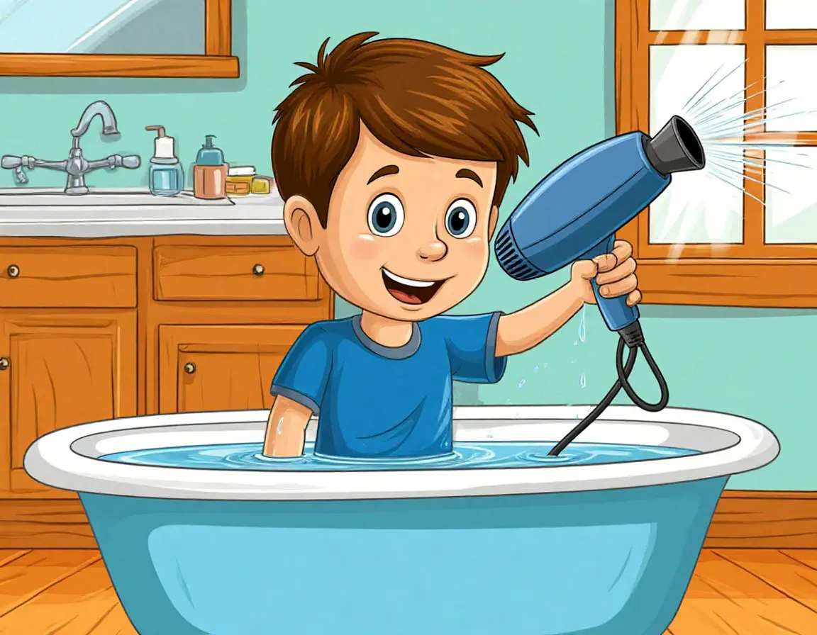 мальчик в ванне