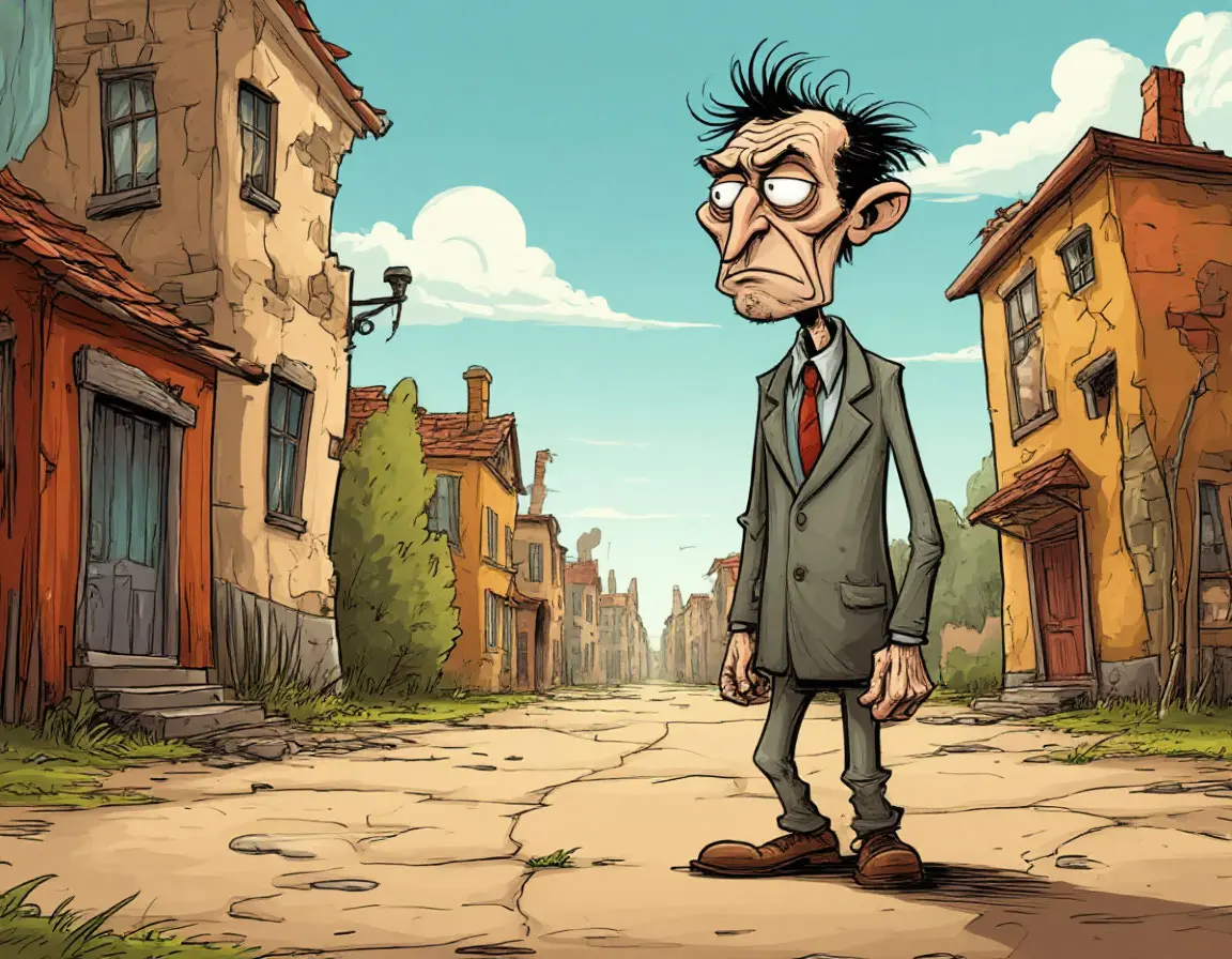 человек идет по дороге