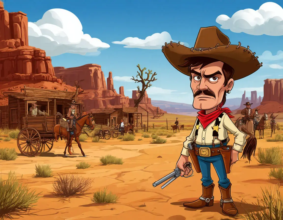 ковбой на диком западе