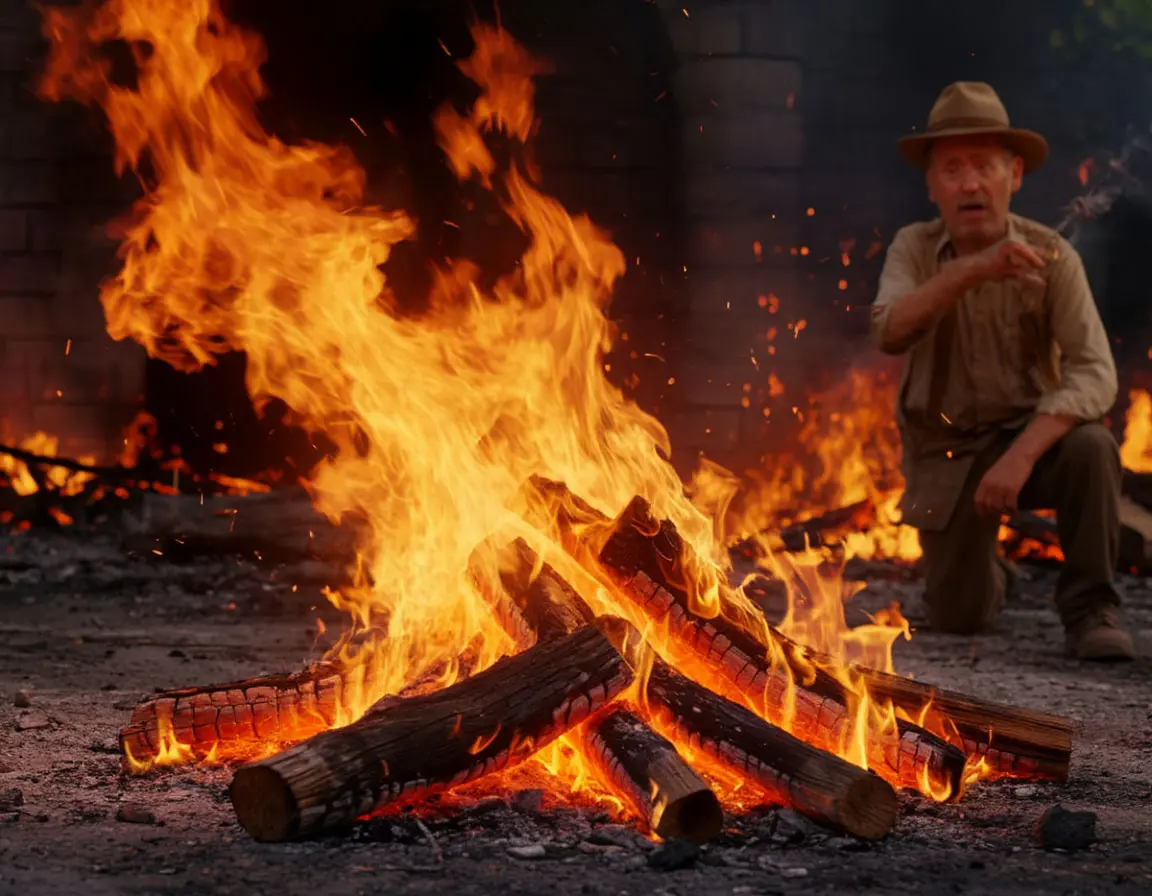 костер в пещере