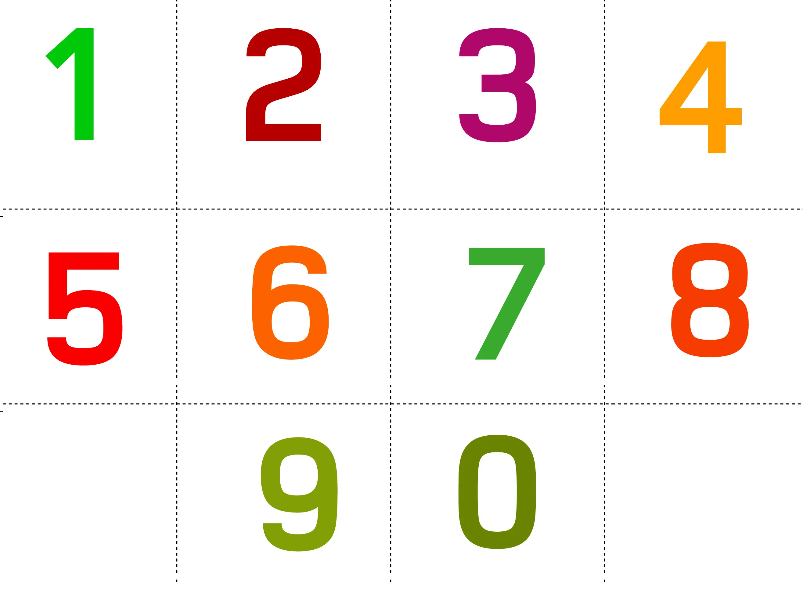 цветные цифры