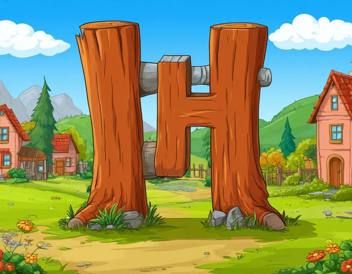 неизвестная деревянная буква на улице