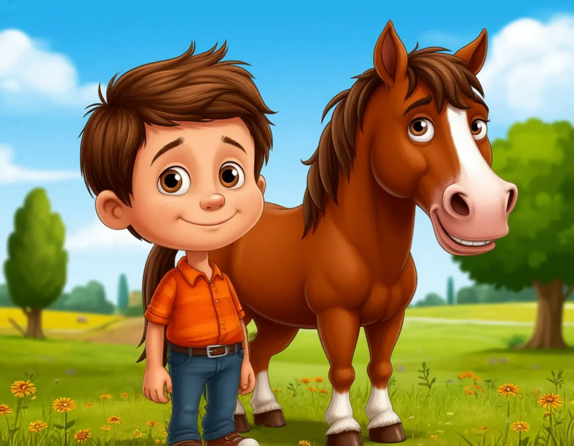 мальчик и конь