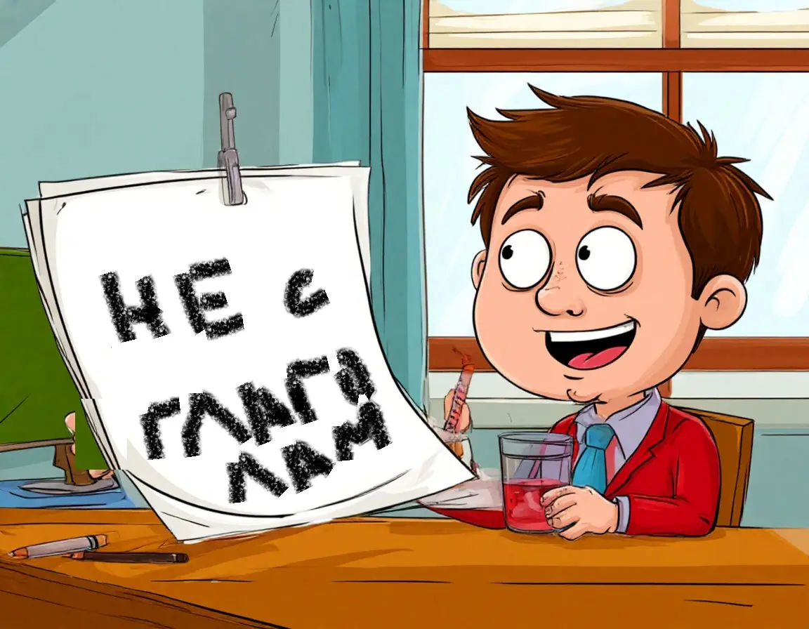 мальчик пишет на бумаге