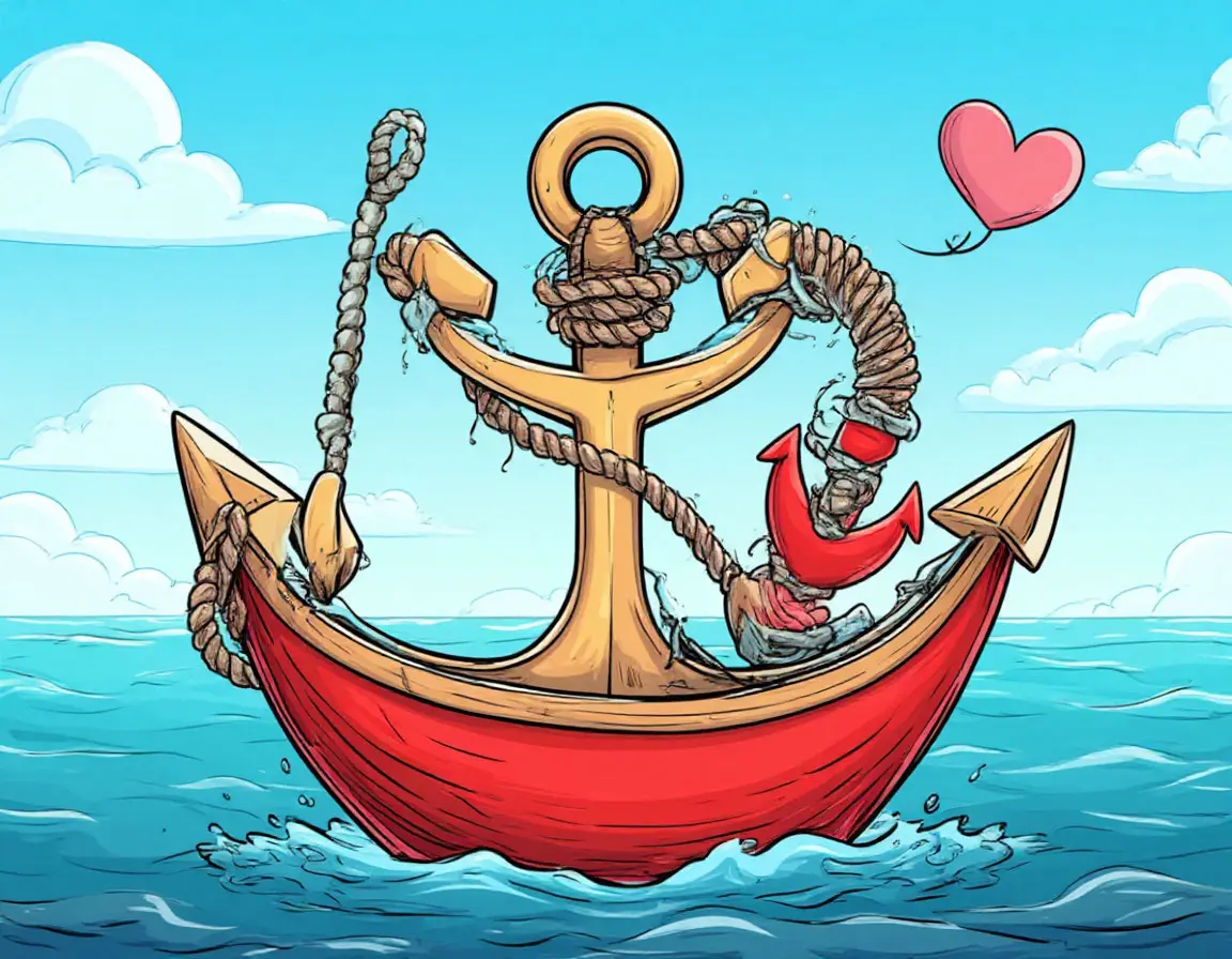 лодка в виде якоря