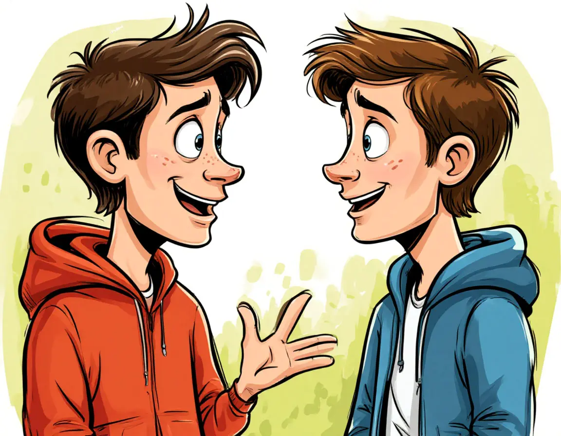 два друга беседуют