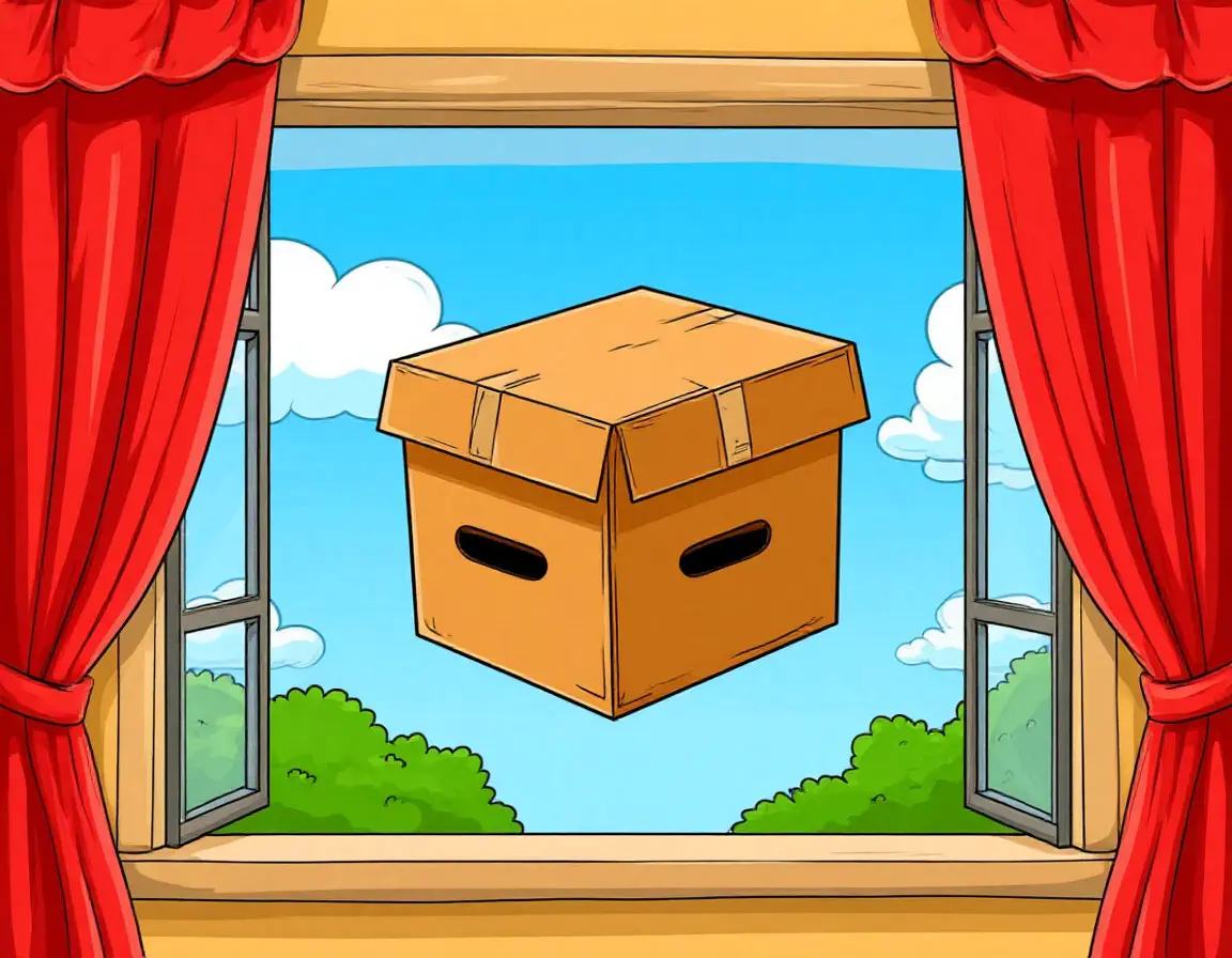 коробка из окна