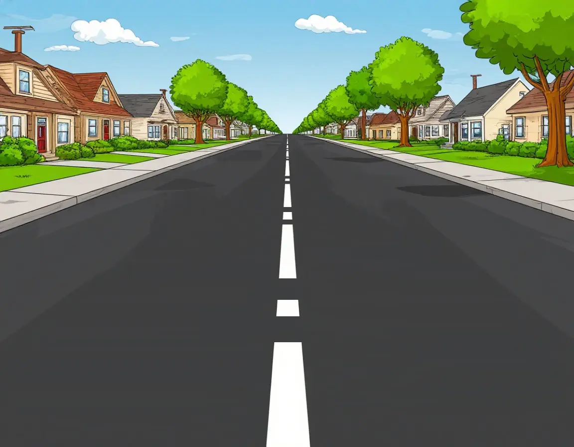 прерывистая линия дорожной разметки