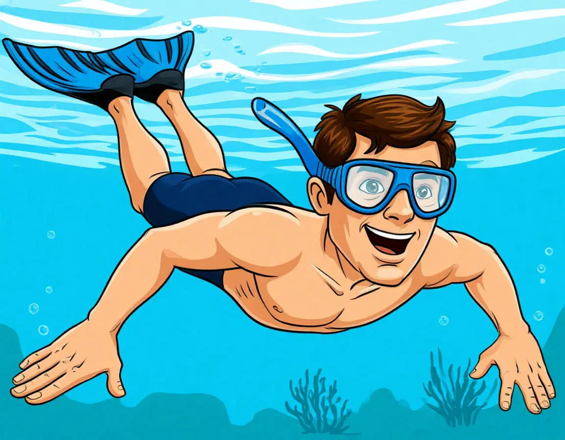 пловец в ластах