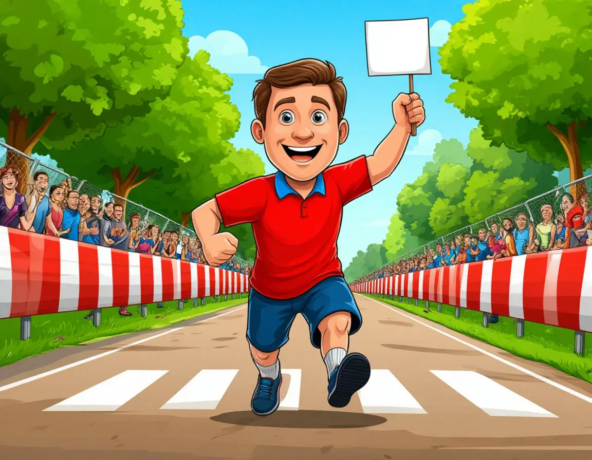 спортсмен на финише