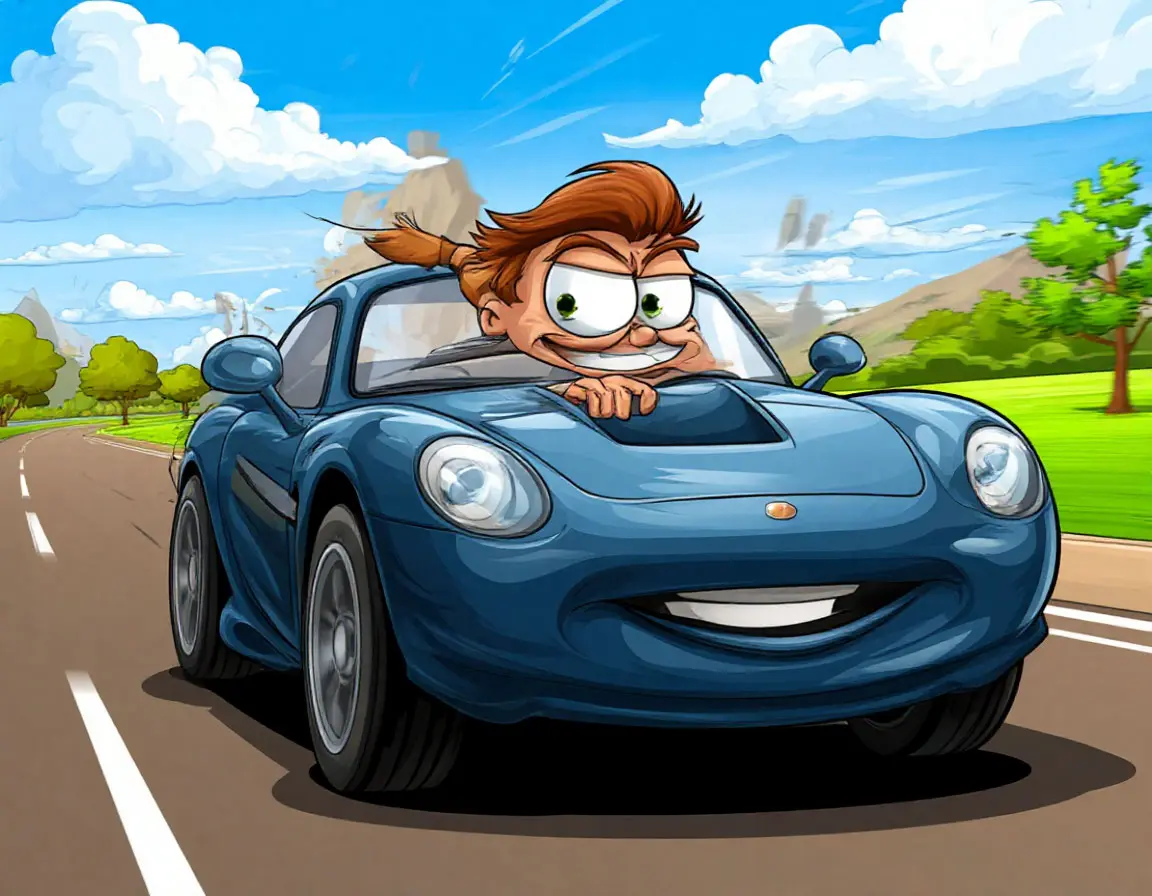 машина мчит