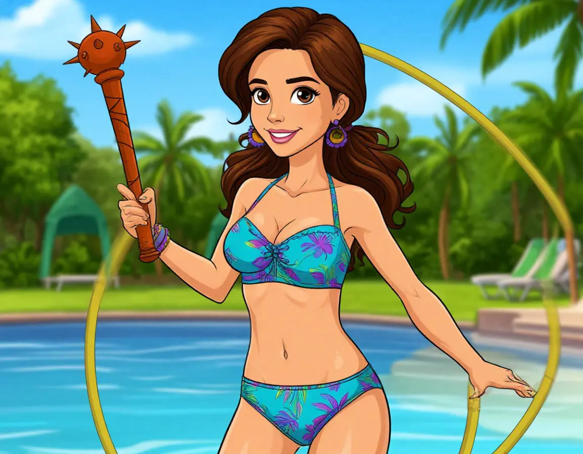 девушка с булавой