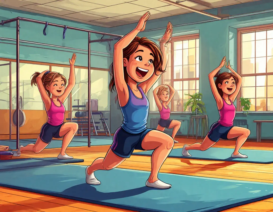 люди занимаются гимнастикой