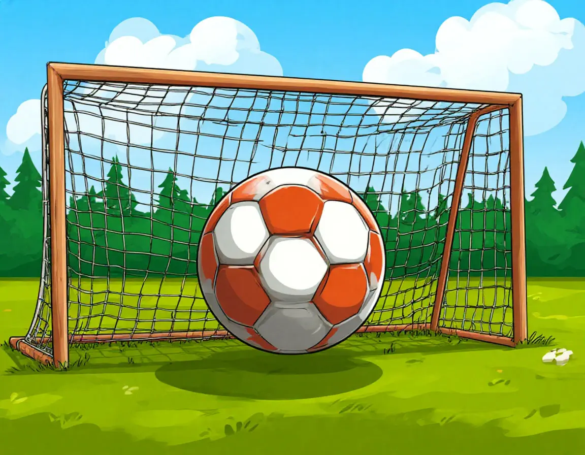 мяч летит в ворота