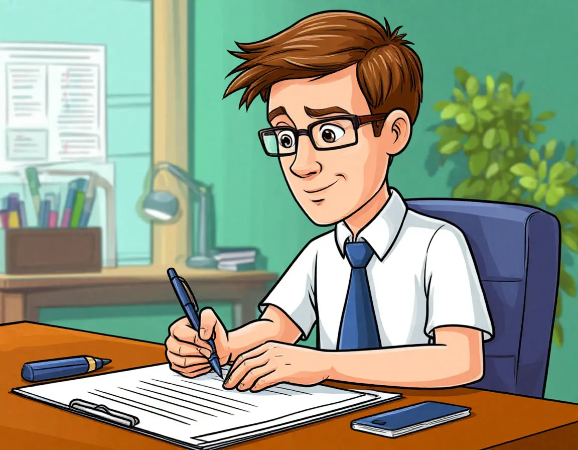 человек учится за партой